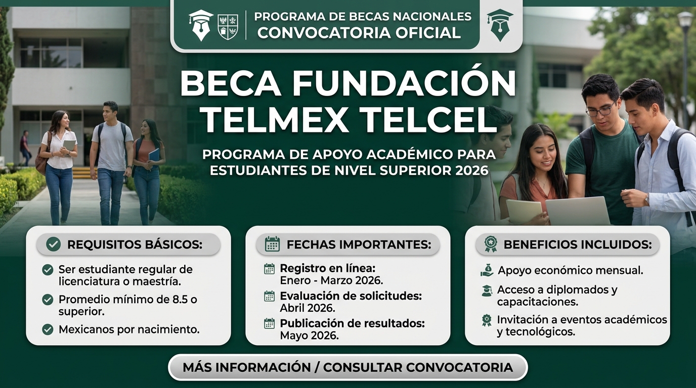 Lee más sobre el artículo Beca Fundación Telmex Telcel