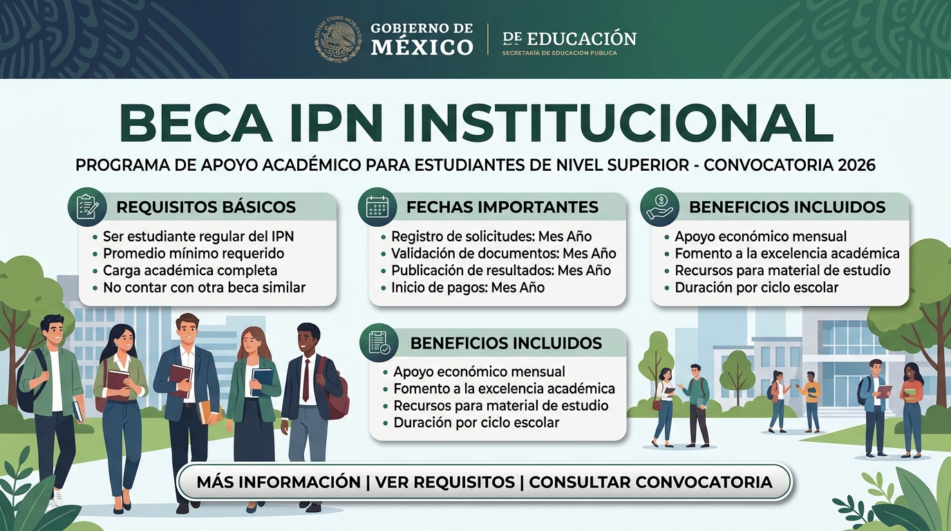 Lee más sobre el artículo Beca IPN Institucional