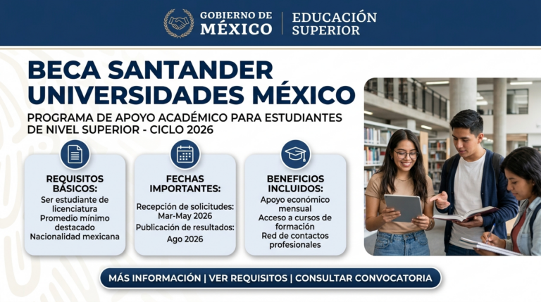 Lee más sobre el artículo Beca Santander Universidades México