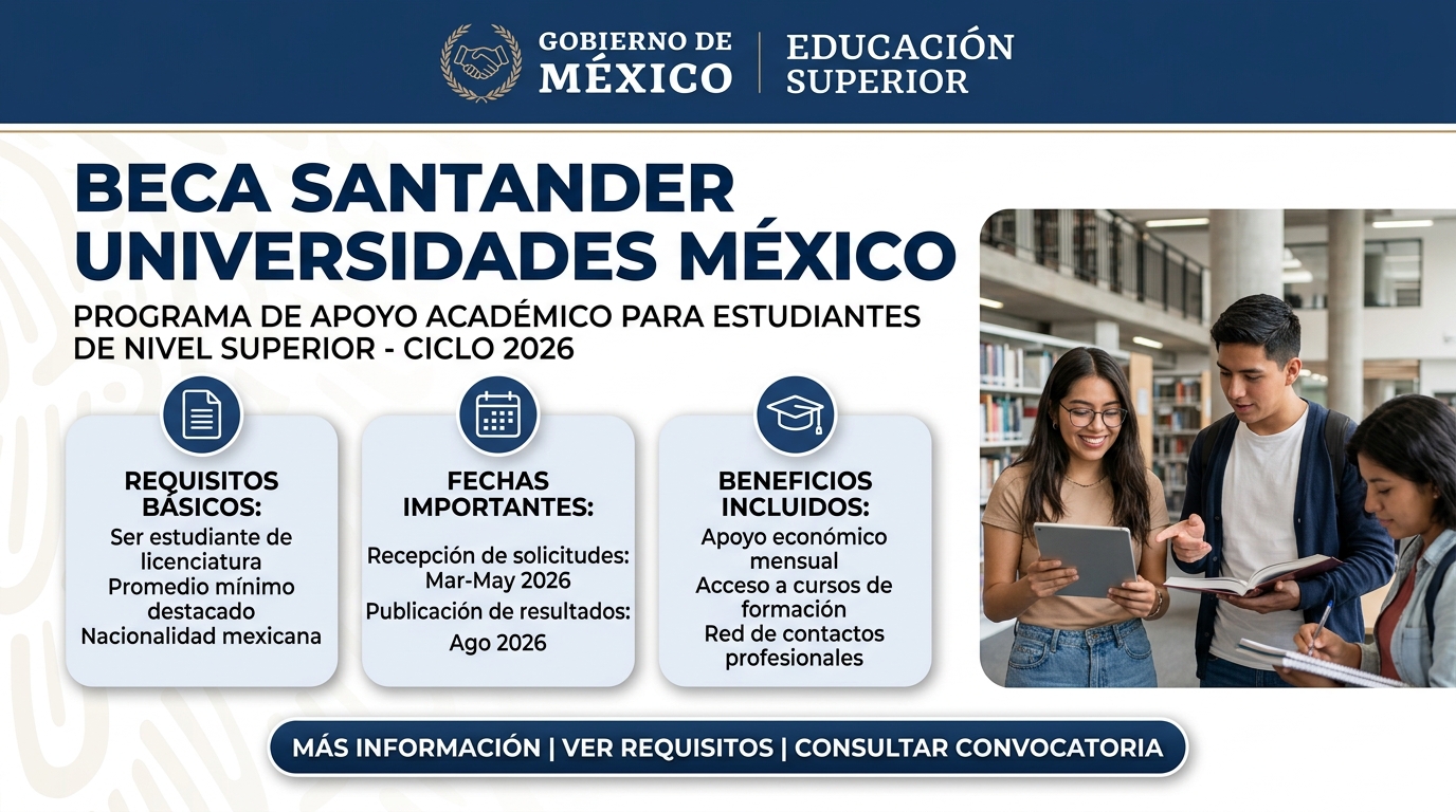 En este momento estás viendo Beca Santander Universidades México