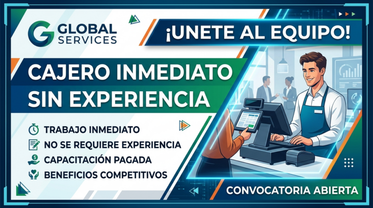 Lee más sobre el artículo Cajero inmediato sin experiencia