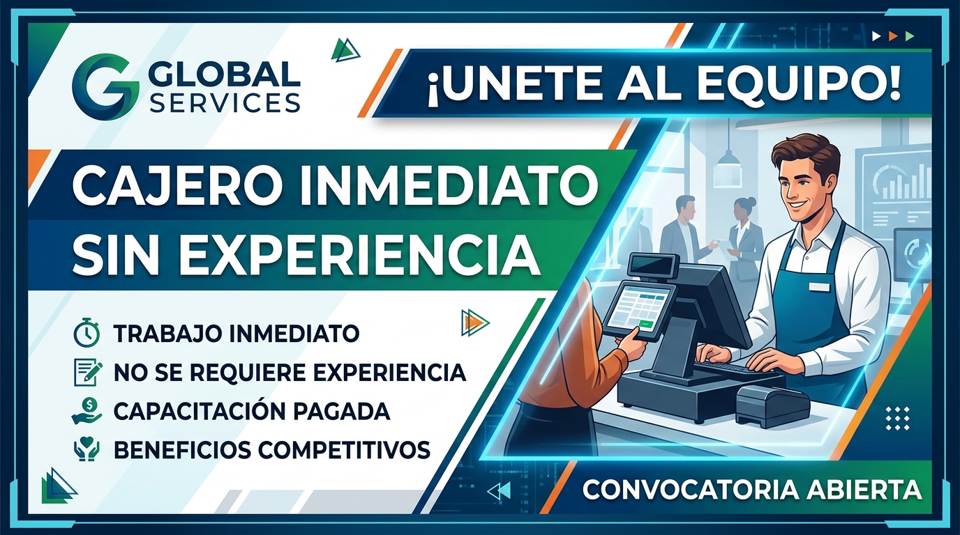 Lee más sobre el artículo Cajero inmediato sin experiencia